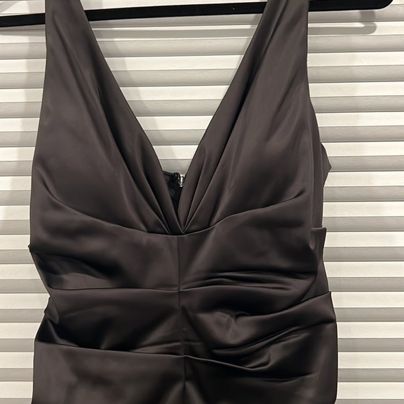 XSCAPE COCKTAIL DRESS W/ FLATTERING RUCHING W/ BACK ZIPPER - Picture 7 of 10